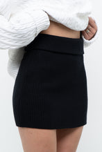 Load image into Gallery viewer, LINE + DOT x Black Soft Knit Mini Skirt (S)