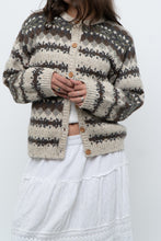 Load image into Gallery viewer, Vintage x Beige Patterned Knit Cardigan (XS-M)