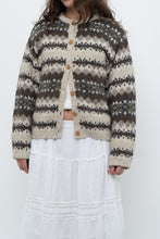 Load image into Gallery viewer, Vintage x Beige Patterned Knit Cardigan (XS-M)