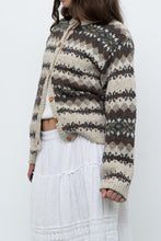 Load image into Gallery viewer, Vintage x Beige Patterned Knit Cardigan (XS-M)
