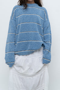 Modern x Baby Blue Striped Soft Knit Sweater (XS-XL)
