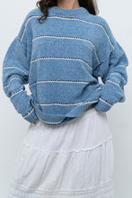Load image into Gallery viewer, Modern x Baby Blue Striped Soft Knit Sweater (XS-XL)