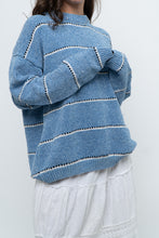 Load image into Gallery viewer, Modern x Baby Blue Striped Soft Knit Sweater (XS-XL)