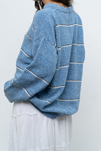 Load image into Gallery viewer, Modern x Baby Blue Striped Soft Knit Sweater (XS-XL)