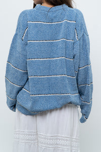 Modern x Baby Blue Striped Soft Knit Sweater (XS-XL)
