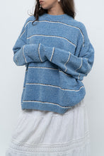 Load image into Gallery viewer, Modern x Baby Blue Striped Soft Knit Sweater (XS-XL)