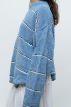 Load image into Gallery viewer, Modern x Baby Blue Striped Soft Knit Sweater (XS-XL)