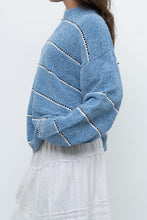 Load image into Gallery viewer, Modern x Baby Blue Striped Soft Knit Sweater (XS-XL)