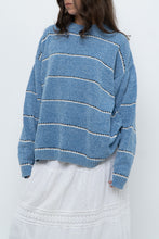 Load image into Gallery viewer, Modern x Baby Blue Striped Soft Knit Sweater (XS-XL)