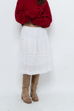 Load image into Gallery viewer, Vintage x White Cotton, Lace Midi Skirt (S, M)