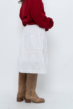 Load image into Gallery viewer, Vintage x White Cotton, Lace Midi Skirt (S, M)