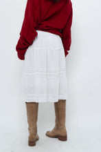 Load image into Gallery viewer, Vintage x White Cotton, Lace Midi Skirt (S, M)