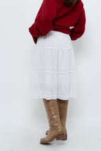Load image into Gallery viewer, Vintage x White Cotton, Lace Midi Skirt (S, M)