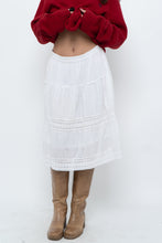 Load image into Gallery viewer, Vintage x White Cotton, Lace Midi Skirt (S, M)