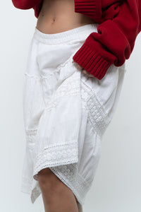 Vintage x White Cotton, Lace Midi Skirt (S, M)