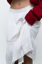 Load image into Gallery viewer, Vintage x White Cotton, Lace Midi Skirt (S, M)