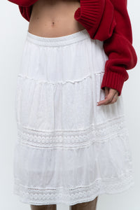 Vintage x White Cotton, Lace Midi Skirt (S, M)