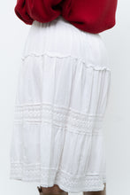 Load image into Gallery viewer, Vintage x White Cotton, Lace Midi Skirt (S, M)