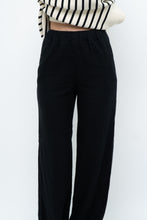 Load image into Gallery viewer, ABERCOMBIE &amp; FITCH x Black Linen Loose Pant (XXS, XS)