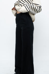 ABERCOMBIE & FITCH x Black Linen Loose Pant (XXS, XS)