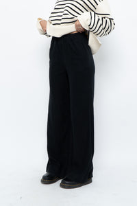 ABERCOMBIE & FITCH x Black Linen Loose Pant (XXS, XS)