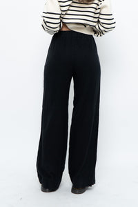 ABERCOMBIE & FITCH x Black Linen Loose Pant (XXS, XS)