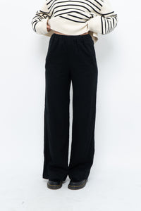 ABERCOMBIE & FITCH x Black Linen Loose Pant (XXS, XS)