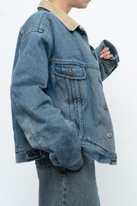 Vintage x DENVER HAYES Faded Midwash Denim Fleece Jacket (S-L)