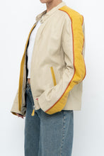Load image into Gallery viewer, Vintage x Beige, Yellow Leather Racing Jacket (S-L)