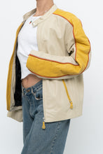 Load image into Gallery viewer, Vintage x Beige, Yellow Leather Racing Jacket (S-L)