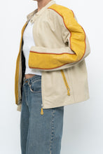 Load image into Gallery viewer, Vintage x Beige, Yellow Leather Racing Jacket (S-L)