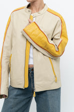 Load image into Gallery viewer, Vintage x Beige, Yellow Leather Racing Jacket (S-L)