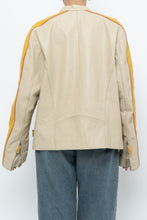 Load image into Gallery viewer, Vintage x Beige, Yellow Leather Racing Jacket (S-L)
