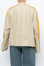 Load image into Gallery viewer, Vintage x Beige, Yellow Leather Racing Jacket (S-L)