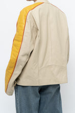 Load image into Gallery viewer, Vintage x Beige, Yellow Leather Racing Jacket (S-L)