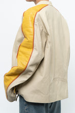 Load image into Gallery viewer, Vintage x Beige, Yellow Leather Racing Jacket (S-L)