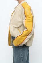Load image into Gallery viewer, Vintage x Beige, Yellow Leather Racing Jacket (S-L)