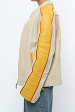 Load image into Gallery viewer, Vintage x Beige, Yellow Leather Racing Jacket (S-L)