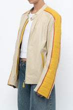 Load image into Gallery viewer, Vintage x Beige, Yellow Leather Racing Jacket (S-L)