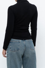 Load image into Gallery viewer, LOEWE x Black Embroidered Soft Knit Mockneck Long Sleeve (S, M)