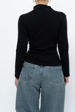 Load image into Gallery viewer, LOEWE x Black Embroidered Soft Knit Mockneck Long Sleeve (S, M)