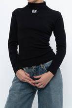 Load image into Gallery viewer, LOEWE x Black Embroidered Soft Knit Mockneck Long Sleeve (S, M)