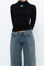 Load image into Gallery viewer, LOEWE x Black Embroidered Soft Knit Mockneck Long Sleeve (S, M)