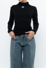 Load image into Gallery viewer, LOEWE x Black Embroidered Soft Knit Mockneck Long Sleeve (S, M)