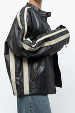 Load image into Gallery viewer, Vintage x Dark Brown Faded Leather Brown Faux Leather Racing Jacket (S-L)