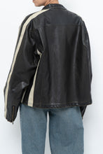 Load image into Gallery viewer, Vintage x Dark Brown Faded Leather Brown Faux Leather Racing Jacket (S-L)
