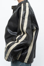 Load image into Gallery viewer, Vintage x Dark Brown Faded Leather Brown Faux Leather Racing Jacket (S-L)