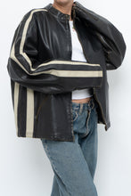 Load image into Gallery viewer, Vintage x Dark Brown Faded Leather Brown Faux Leather Racing Jacket (S-L)