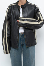 Load image into Gallery viewer, Vintage x Dark Brown Faded Leather Brown Faux Leather Racing Jacket (S-L)