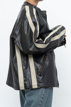 Load image into Gallery viewer, Vintage x Dark Brown Faded Leather Brown Faux Leather Racing Jacket (S-L)
